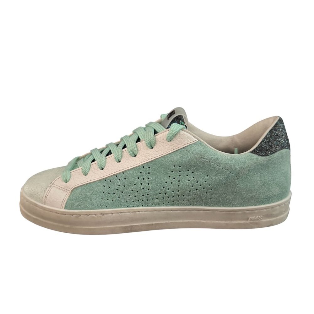 P448 John Glitter Accents Low Top Sneaker Women's Casual Shoes, Size 37 NWOB - Picture 1 of 10